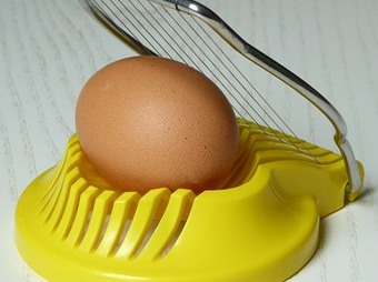 Eierschneider mit Ei