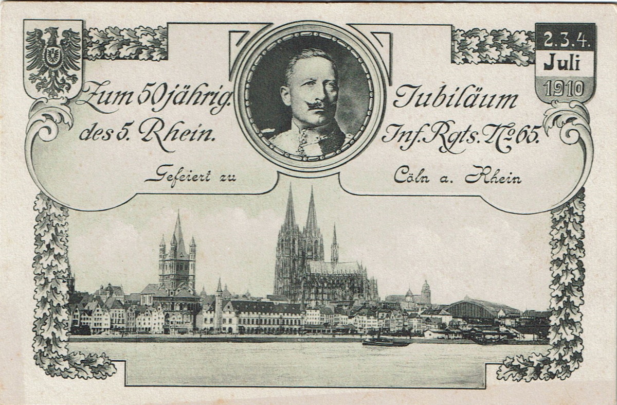 Jubiläum Inf. Reg. 65 im Jahr 1910